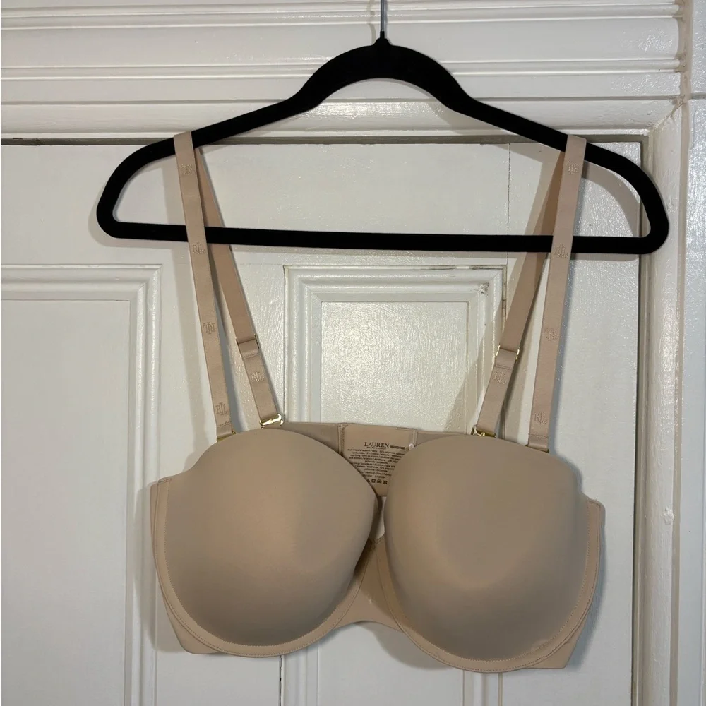 NWT Lauren Ralph Lauren Women’s Luxe Convertible Strapless Bra in‎ Light Truffle